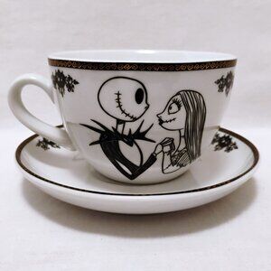 The Nightmare Before Christmas Cup & Saucer Sally & Jack Skellington Mug Zrike